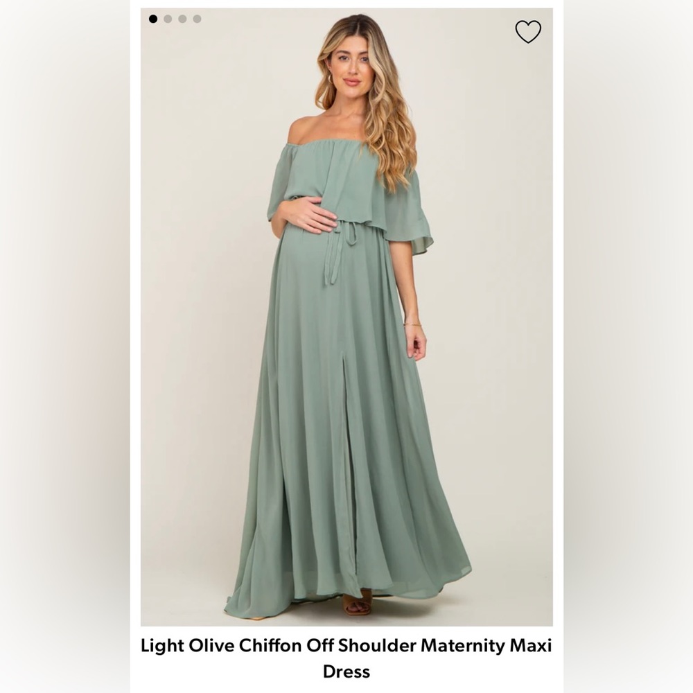 Pinkblush Olive Green Maternity Dress